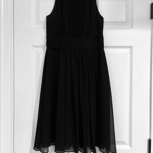 Ralph Lauren lined chiffon black dress size 4